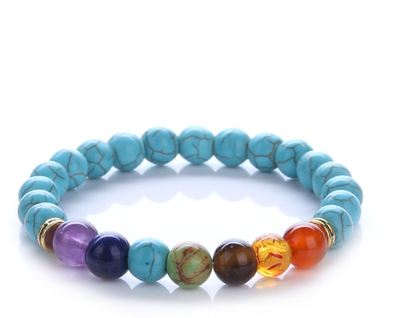 Bracelet CHAKRA turquoise Madamirma - Bracelets - keva