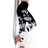 Thumbnail for Floral Butterfly High Waist Slim Fit Yoga Tights